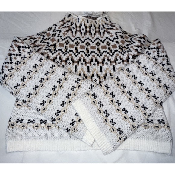 Steve Madden Madden Girl Pullover Sweater And Hat Set‎ Brown/Beige Large - Picture 1 of 11